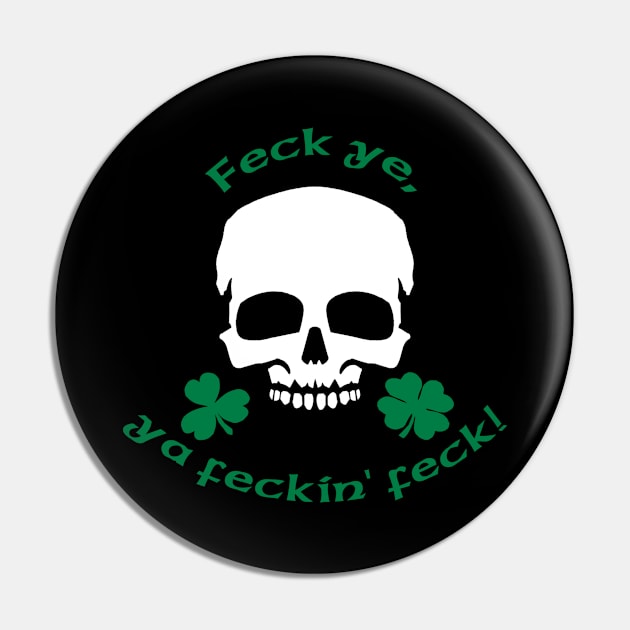 Black Feckin feck Women's T shirt Pin by sudiptochy29