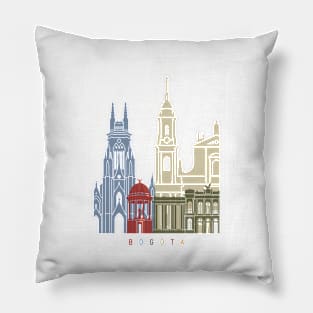 Bogota skyline poster Pillow