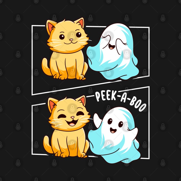 Funny Cat Pun Peek A Boo Men Kids Women Halloween by KsuAnn