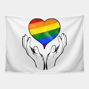 Lgbtq Heart Tapestry