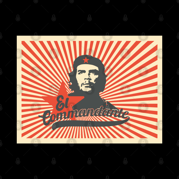 Che Guevara - viva la Revolution - cuba - communism poster by Boogosh