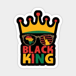 Young Black King Crown African American Kids Boys 1865 Juneteenth Magnet