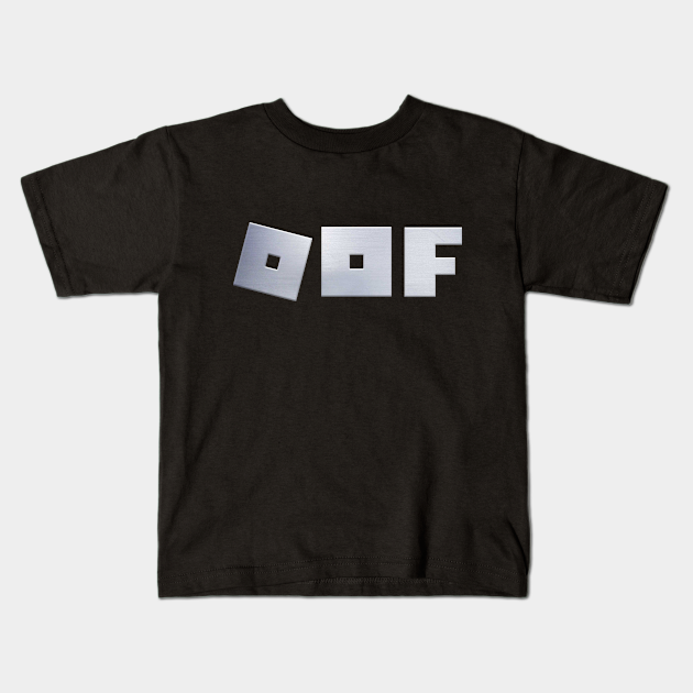 Roblox Logo Game Oof Single Line Metal Texture Gamer Roblox Kids T Shirt Teepublic - roblox o logo t shirt