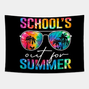 Schools Out For Summer Tie Dye Last Day Of School Teacher Tapestry