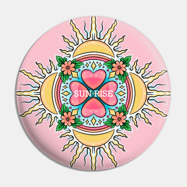 sun rise mandala Pin by Mei.illustration