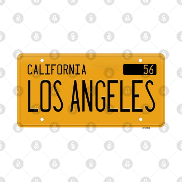 Los Angeles California Yellow License Plate by hotroddude