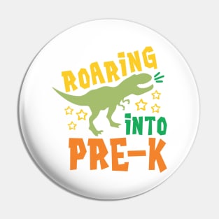 Roaring into Pre-K Back to School Kids Dinosaur Pin