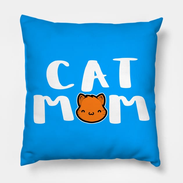 Super Cute Cat Mom Pillow by perdita00