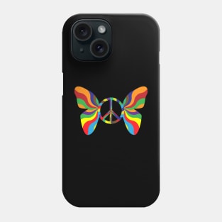 Groovy Butterfly Peace Sign Phone Case