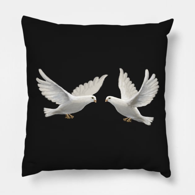 Doves Pillow by PeggyNovak