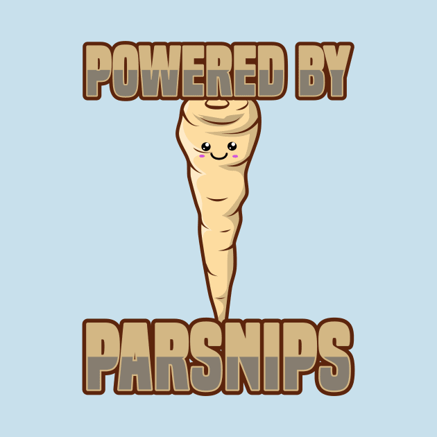 Powered By Parsnips - Vegan Kawaii Parsnip by KawaiinDoodle