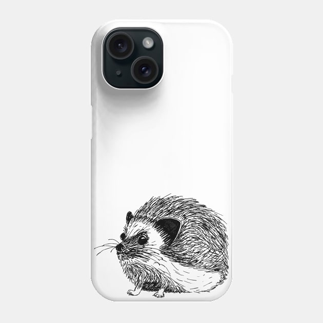 Hand Drawn Hedgehog Phone Case by jitkaegressy