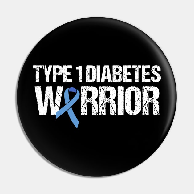 Type 1 Diabetes Warrior Pin by PinkInkArt