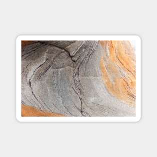 Orange & Grey Stone Texture Shifting Shape Magnet