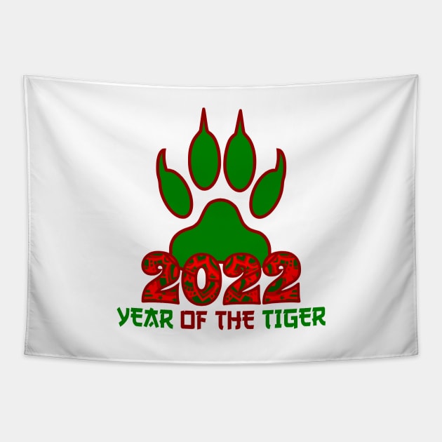 Chinese Zodiac Tiger 2022 - Perfect Year of the Tiger Design Tapestry by Printofi.com