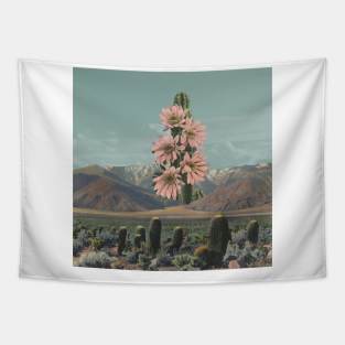 Cold Mountain Flower - Surreal/Collage Art Tapestry