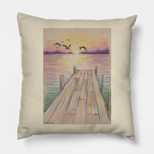 Sunset Pier Pillow