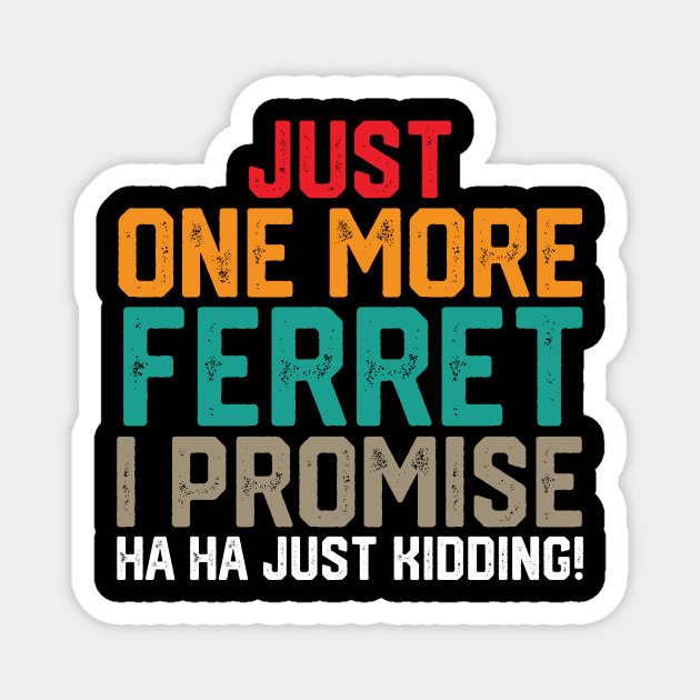 just one more ferret i promise ha ha just kidding ! Magnet by spantshirt