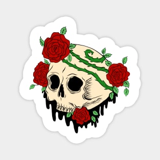 Skull Roses Magnet