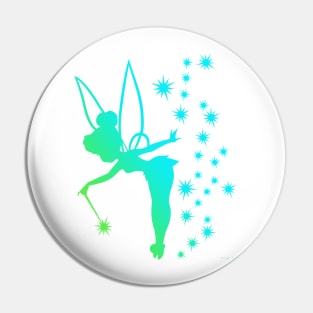 Tinkerbell Ombre Sillhouette Pin