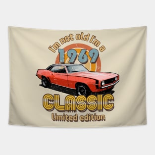 I'm Not Old I'm A Classic 1969 Vintage Birthday Tapestry