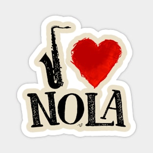 I Heart New Orleans (remix) by Tai's Tees Magnet