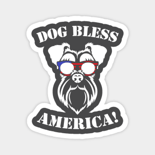 Dog Bless America Magnet