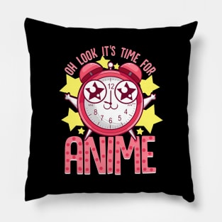 Oh Look It's Time For Anime Funny Kawaii Clock Pillow