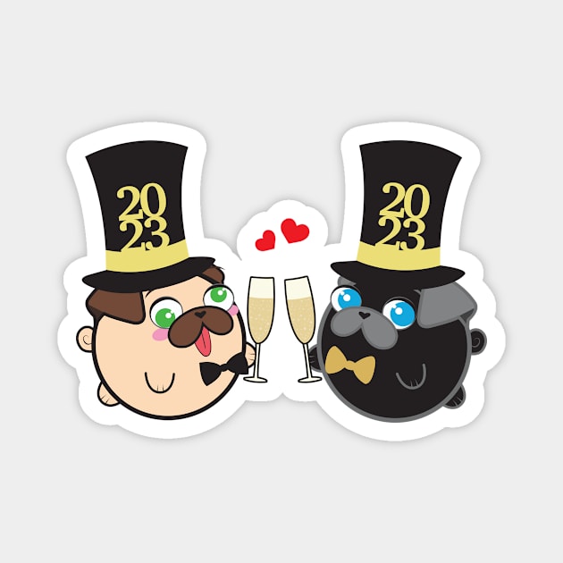 Poopy & Doopy - New Year's Eve Magnet by Poopy_And_Doopy