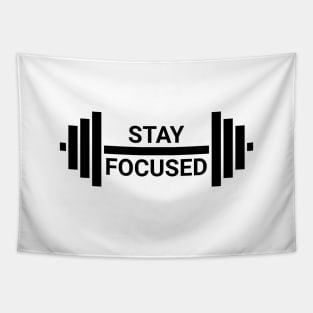 Stay Focused with barbell Tapestry