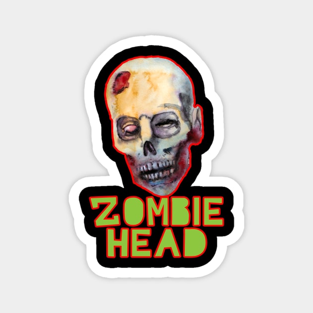 Zombie Head Magnet by DarkArtiste