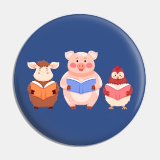 Sheep Pig Chicken Reading Pin