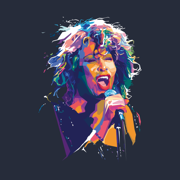 Tina Turner WPAP design by Dede baba