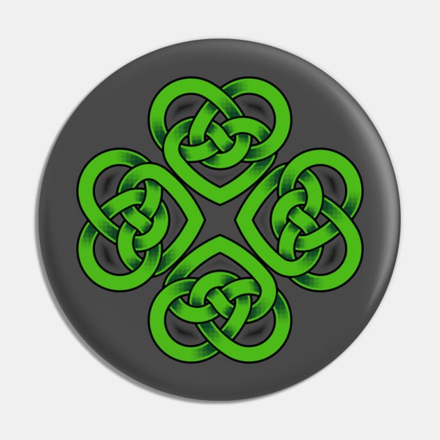 Irish Shamrock - Four Leaf Clover Pin by Ricardo77
