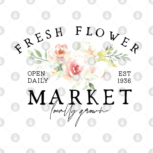 Fresh Flowers Market	Cottagecore by uncommontee