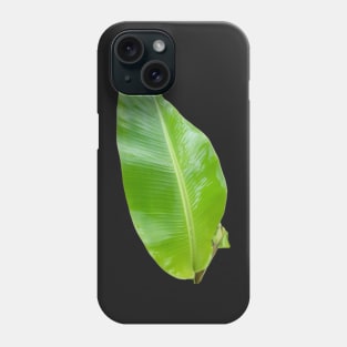 One green banana leaf cut out. Phone Case