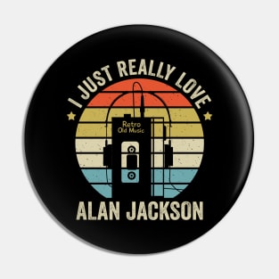 I Just Really Love Jackson Retro Old Music Style Pin