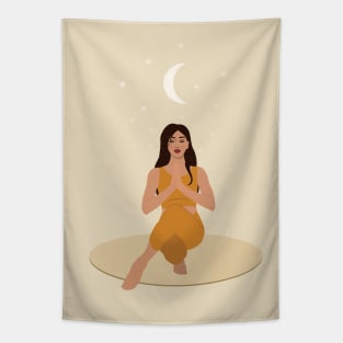 Yoga girl Tapestry