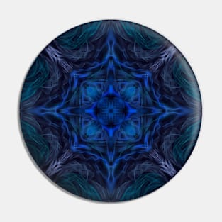 Ocean Blue Fractal Pin