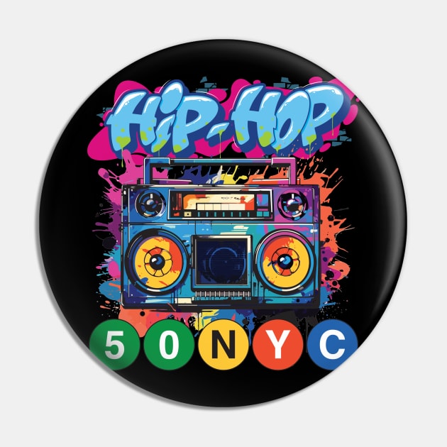 HIP-HOP 50 NYC Pin by JP