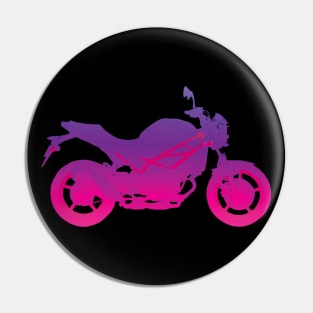 Suzuki motorcycle synthwave gradient Pin