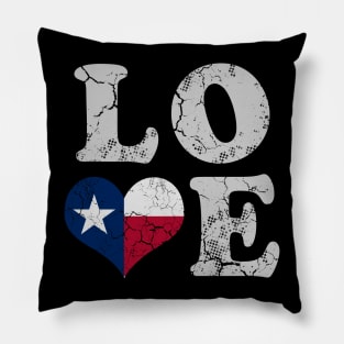 Love Texas Flag Home Family Texan Pillow