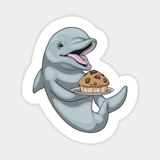 Dolphin Muffin Magnet