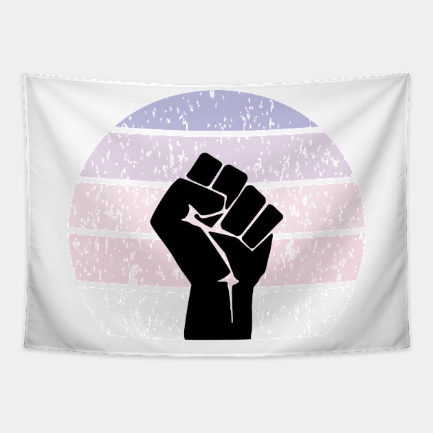 Power Fist sunset Tapestry by Poppa's Designs