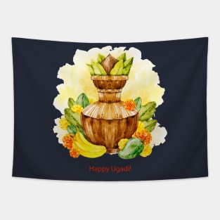 Happy Ugadi Tapestry