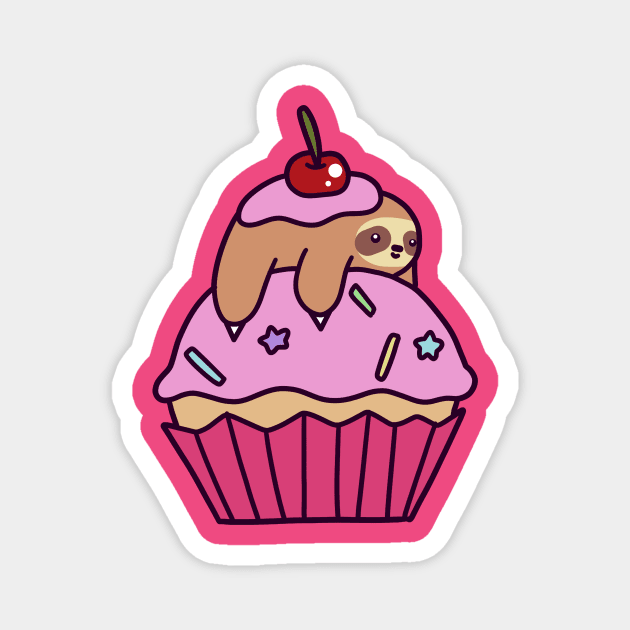 Cupcake Sloth Magnet by saradaboru