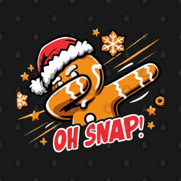 Oh Snap! - Gingerbread Man Christmas T-Shirt by Imaginate