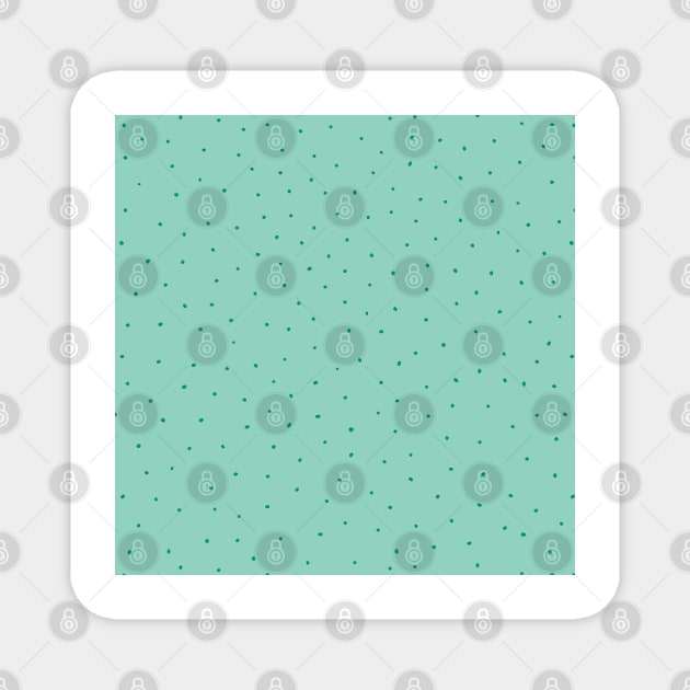 Green Spots on Teal Magnet by Sandra Hutter Designs