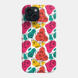 Abstract Face Line Art Phone Case