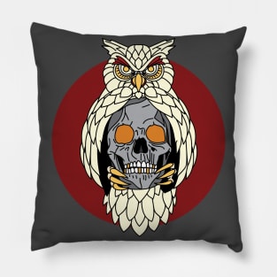 skull owl Pillow